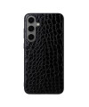 Coque Samsung Galaxy S25 Plus effet crocodile - Noir