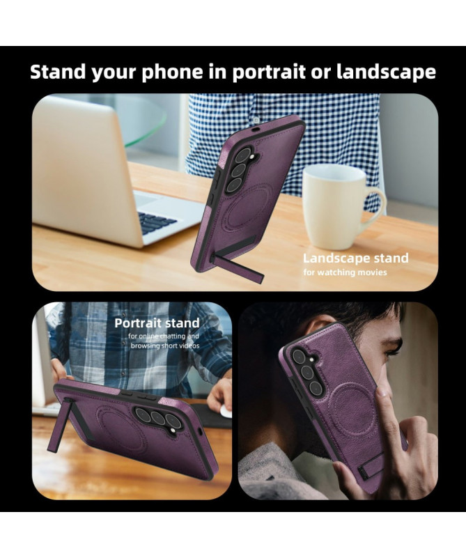 Coque Samsung Galaxy S25 Plus MagStand Cuir