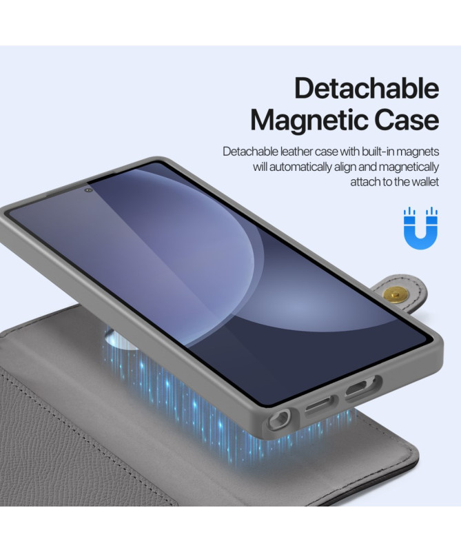 Housse portefeuille Samsung Galaxy S25 Ultra Lawa Series avec coque détachable