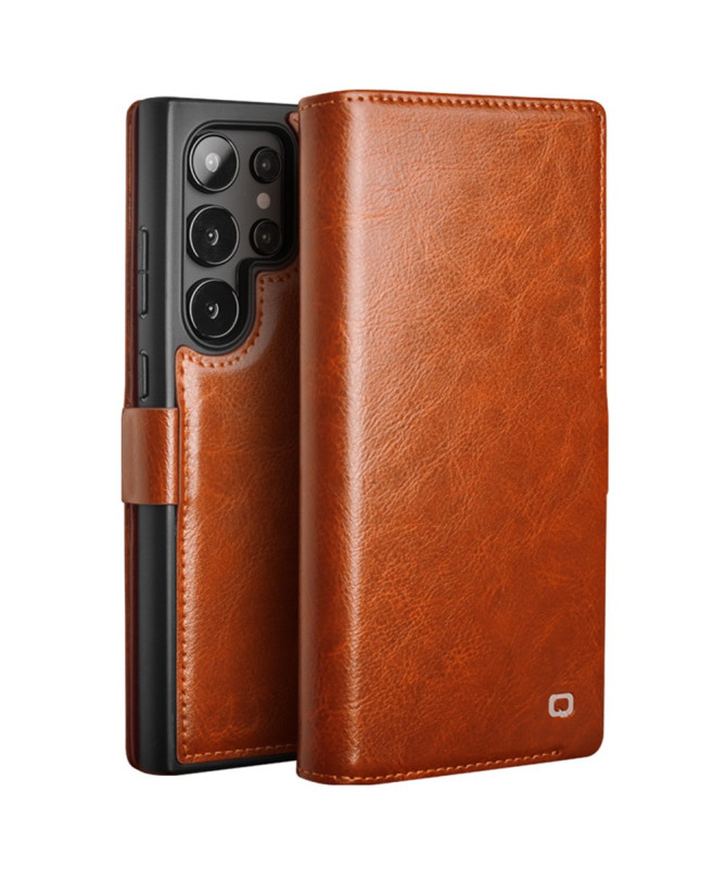 Étui Portefeuille en Cuir Véritable pour Samsung Galaxy S25 Ultra