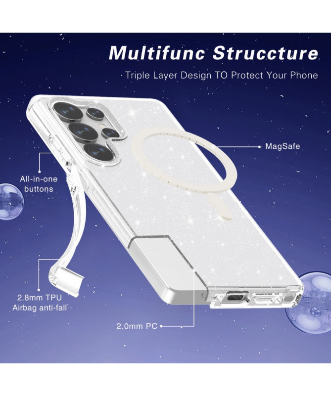 Coque Brillante Compatible MagSafe pour Samsung Galaxy S25 Ultra