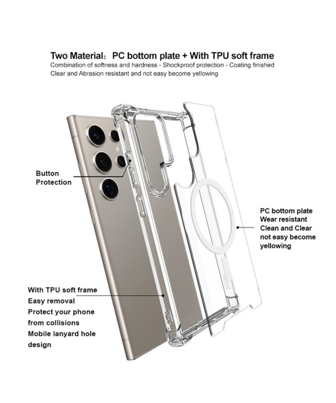 Coque Samsung Galaxy S25 Ultra Imak Compatible avec MagSafe