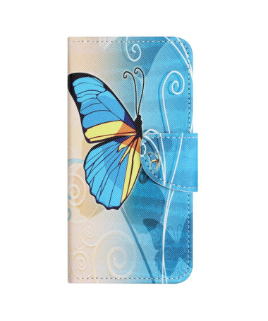 Housse Samsung Galaxy A15 5G Papillon Bleu