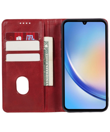 Housse Samsung Galaxy A15 5G Béatrice Flip Premium Rouge foncé - photo 12