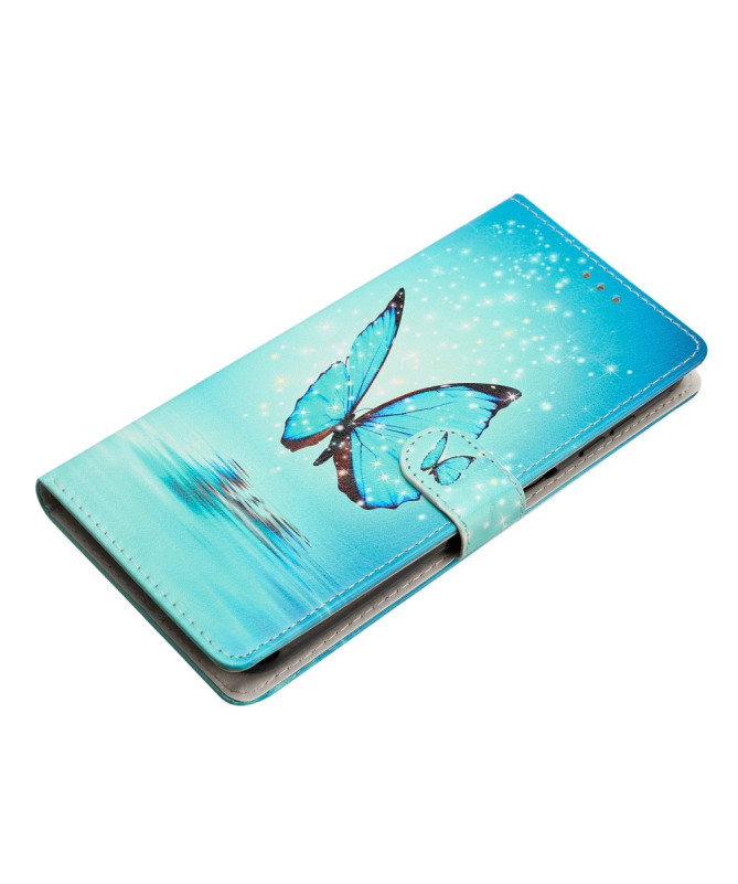 Housse Samsung Galaxy A15 5G Papillon Bleu