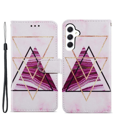 Housse Samsung Galaxy A15 5G Triangles Modernes Roses