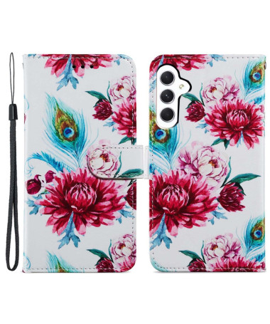 Housse Samsung Galaxy A15 5G Paon fleur