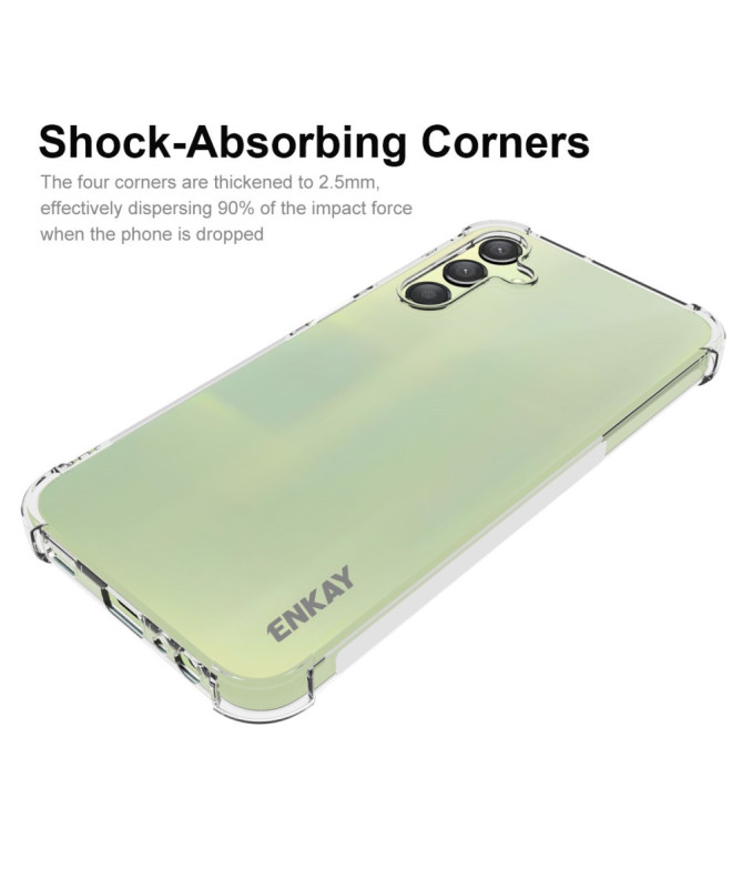 Protection Complète ENKAY pour Samsung Galaxy A15 5G : Verre Trempé et Coque Transparente