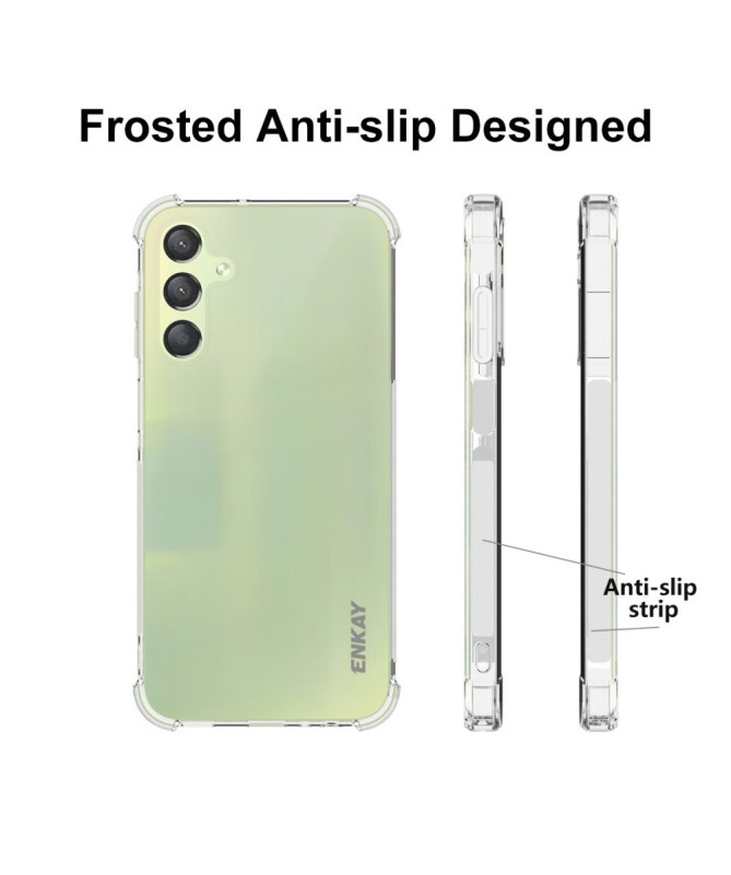 Protection Complète ENKAY pour Samsung Galaxy A15 5G : Verre Trempé et Coque Transparente