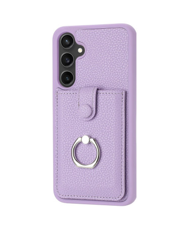 Coque Samsung Galaxy A15 4G / 5G avec porte-cartes et support anneau Violet clair - photo 33