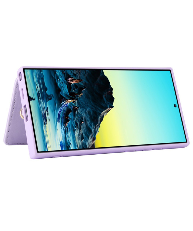 Coque Samsung Galaxy S25 Ultra avec Lanière et Portefeuille Fleuri