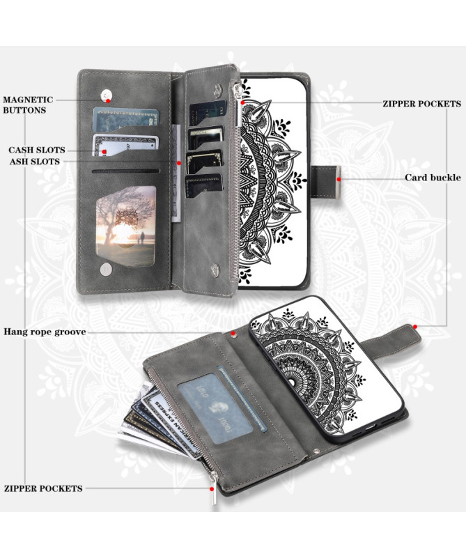 Housse Honor Magic 7 Lite Mandala Porte-Cartes