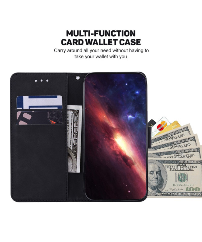 Étui Honor Magic 7 Lite folio simili cuir stripes