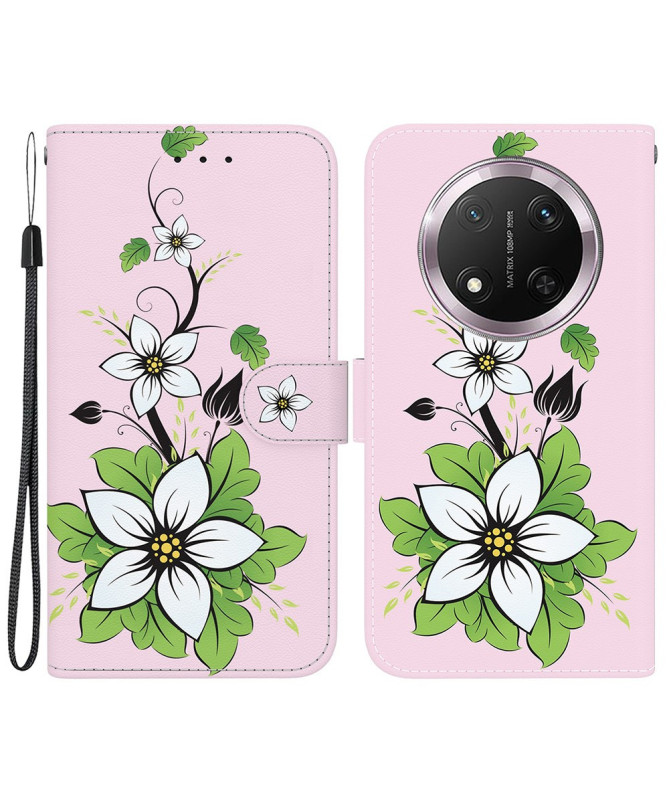 Housse Honor Magic 7 Lite Fleurs Blanches