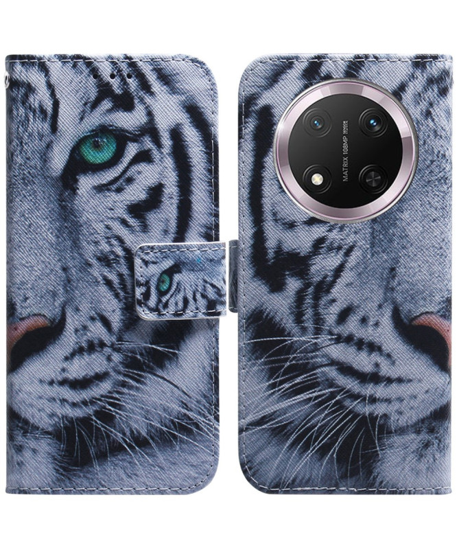 Housse Honor Magic 7 Lite Tigre Blanc