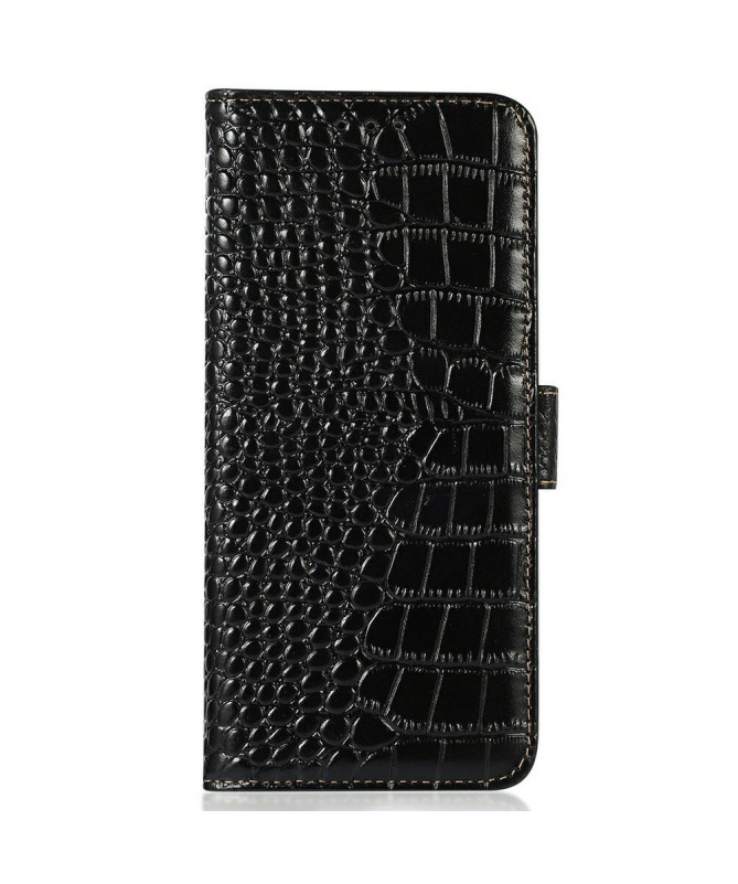 Housse Honor Magic 7 Lite cuir véritable aspect croco