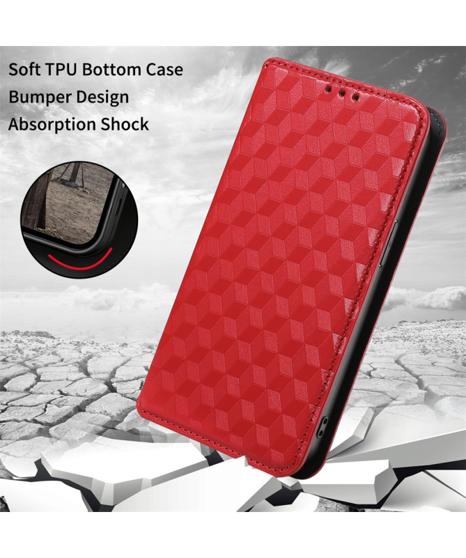Housse Xiaomi Redmi Note 14 Pro 4G flip cover design géométrie