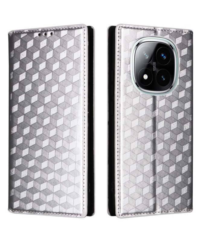 Housse Xiaomi Redmi Note 14 Pro 4G flip cover design géométrie