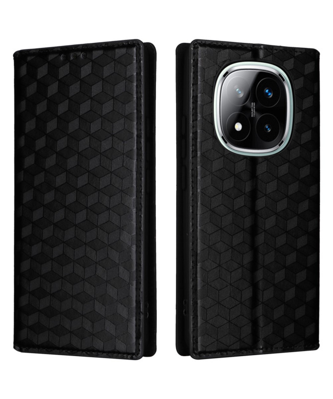 Housse Xiaomi Redmi Note 14 Pro 4G flip cover design géométrie