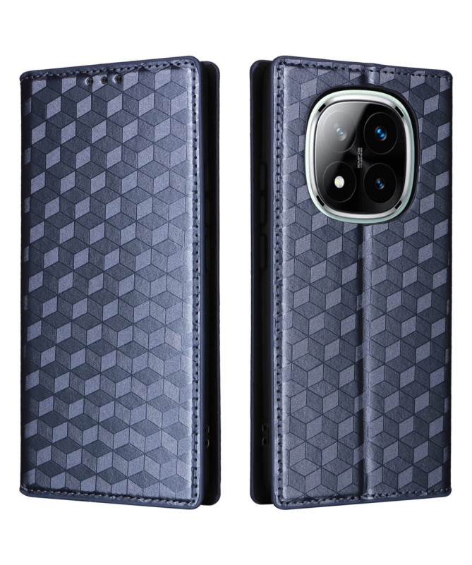 Housse Xiaomi Redmi Note 14 Pro 4G flip cover design géométrie