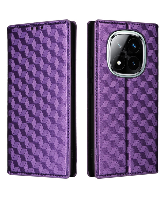 Housse Xiaomi Redmi Note 14 Pro 4G flip cover design géométrie