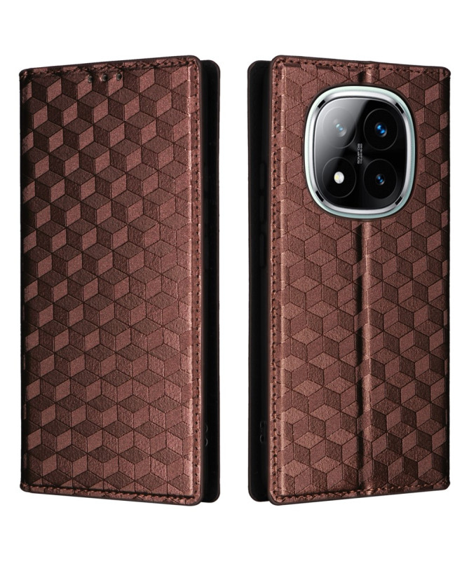 Housse Xiaomi Redmi Note 14 Pro 4G flip cover design géométrie