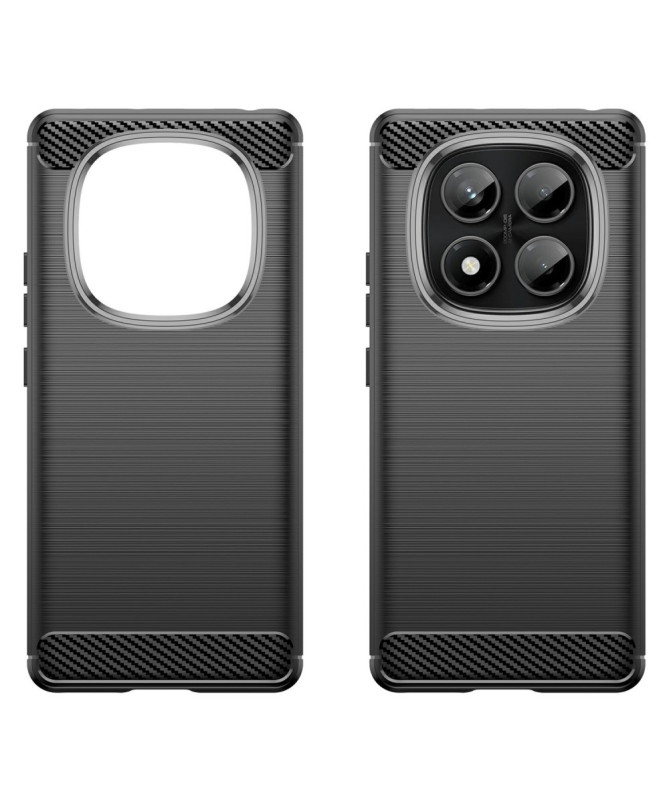 Coque Xiaomi Redmi Note 14 Pro 4G Effet Brossé avec Texture Carbone
