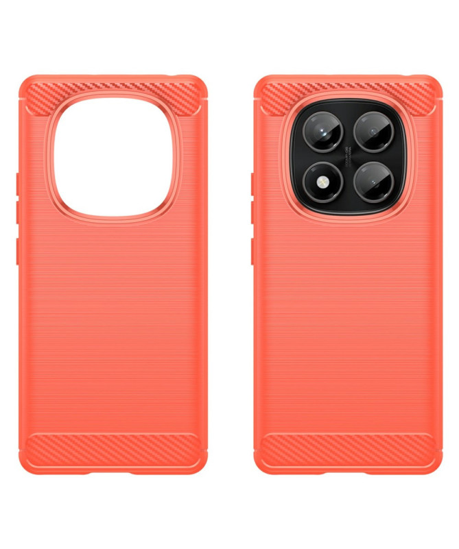 Coque Xiaomi Redmi Note 14 Pro 4G Effet Brossé avec Texture Carbone