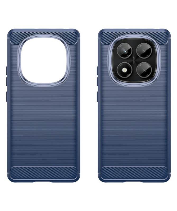 Coque Xiaomi Redmi Note 14 Pro 4G Effet Brossé avec Texture Carbone