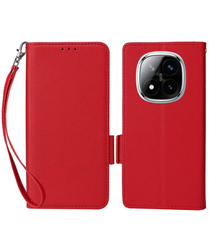 FOLKEN - Housse Xiaomi Redmi Note 14 Pro 4G effet cuir à Lanière