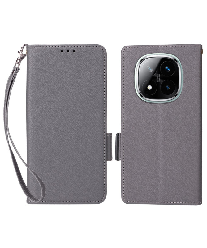 FOLKEN - Housse Xiaomi Redmi Note 14 Pro 4G effet cuir à Lanière