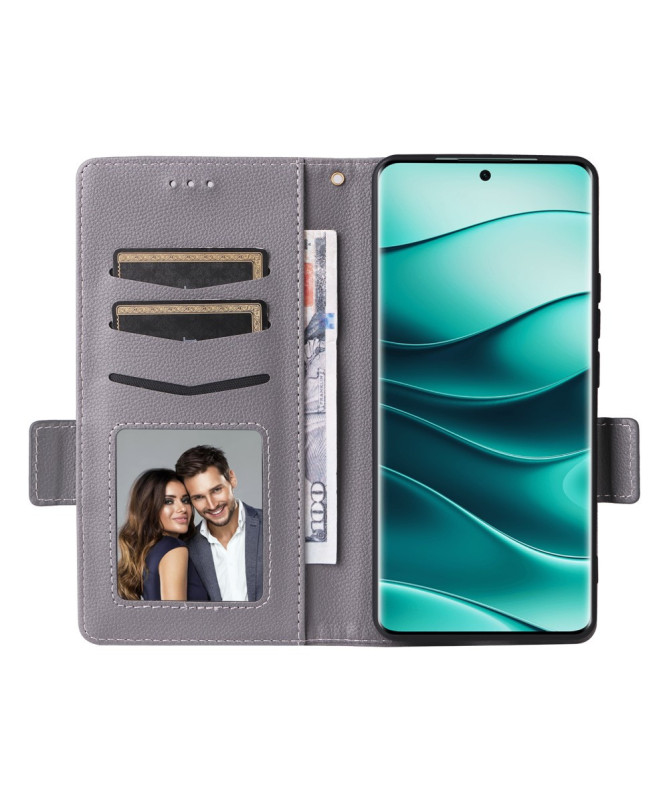 FOLKEN - Housse Xiaomi Redmi Note 14 Pro 4G effet cuir à Lanière