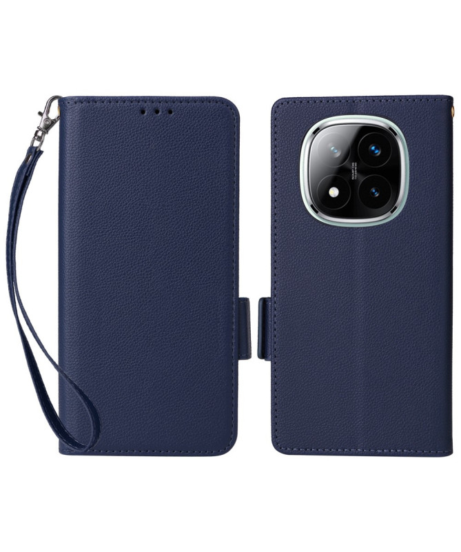 FOLKEN - Housse Xiaomi Redmi Note 14 Pro 4G effet cuir à Lanière