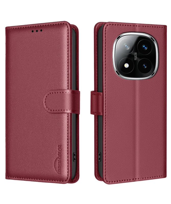 Housse Xiaomi Redmi Note 14 Pro 4G Porte-Cartes en Simili Cuir BF32