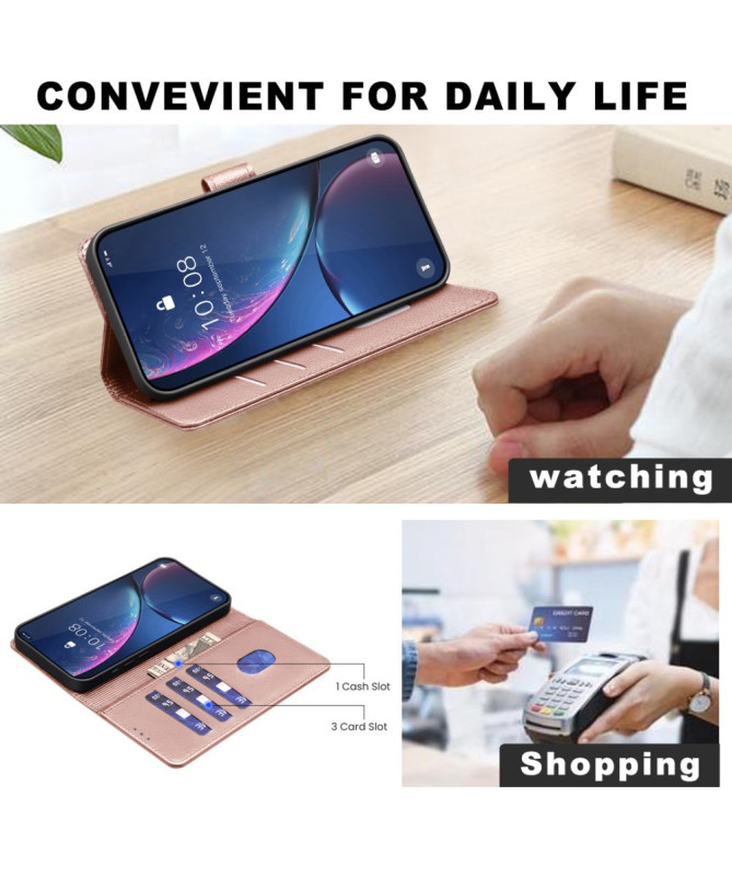 Housse Xiaomi Redmi Note 14 Pro 4G Porte-Cartes en Simili Cuir BF32