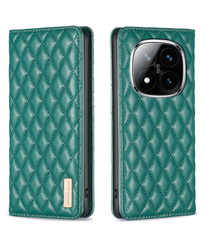 Flip Cover Xiaomi Redmi Note 14 Pro 4G Matelassé BINFEN