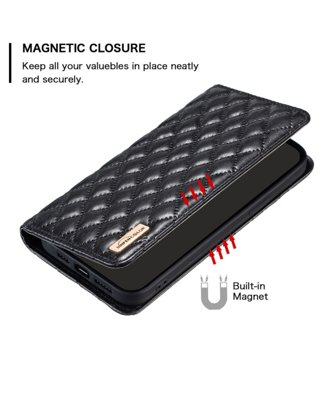 Flip Cover Xiaomi Redmi Note 14 Pro 4G Matelassé BINFEN