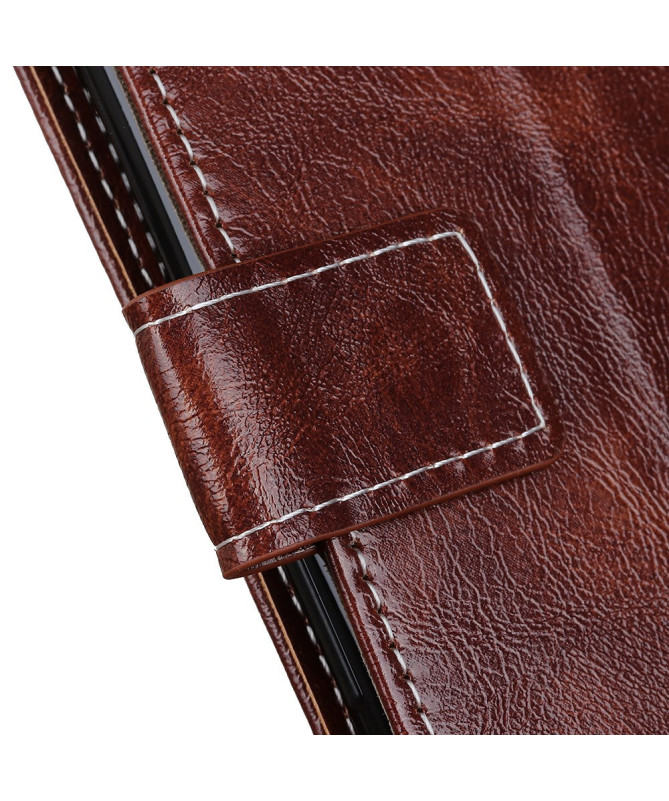 Housse Xiaomi Redmi Note 14 4G effet cuir luxueux coutures