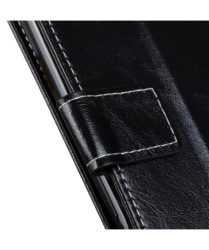 Housse Xiaomi Redmi Note 14 4G effet cuir luxueux coutures