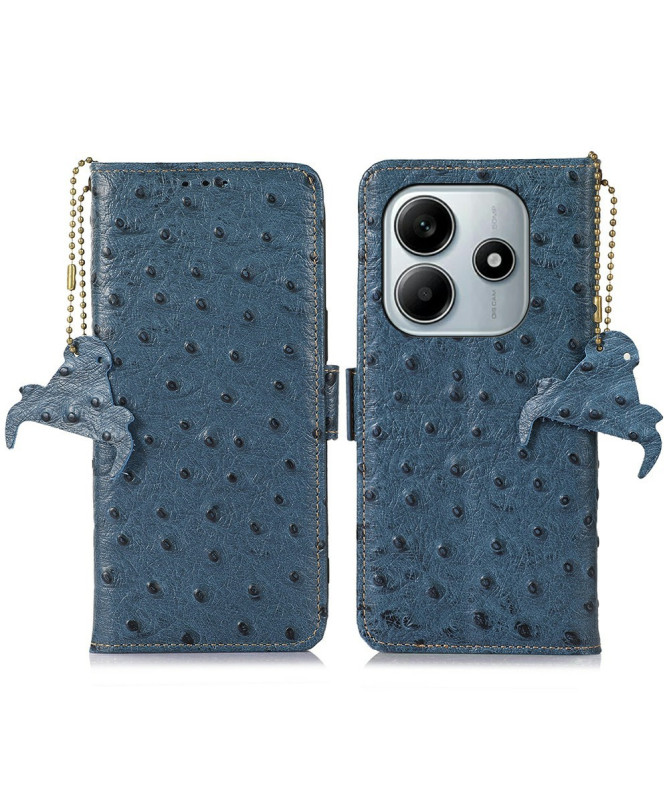 Housse Xiaomi Redmi Note 14 4G Cuir Effet Peau d'Autruche