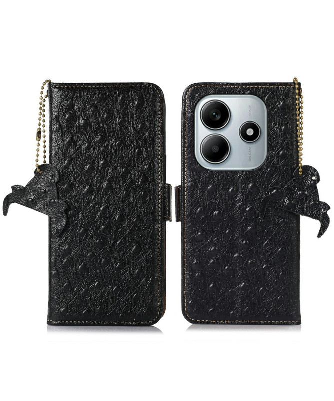 Housse Xiaomi Redmi Note 14 4G Cuir Effet Peau d'Autruche