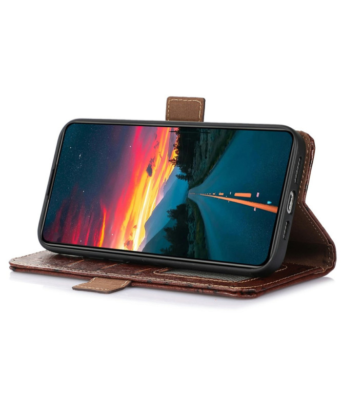 Housse Xiaomi Redmi Note 14 4G Cuir Effet Peau d'Autruche