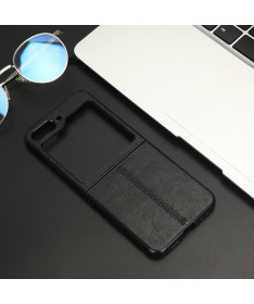 Coque Samsung Galaxy Z Flip 5 Effet Cuir Coutures