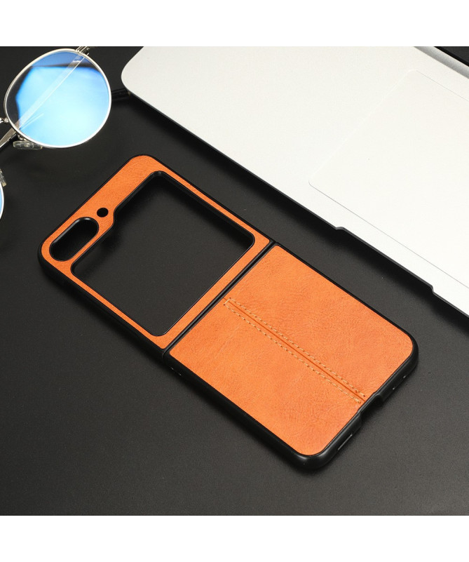 Coque Samsung Galaxy Z Flip 5 Effet Cuir Coutures