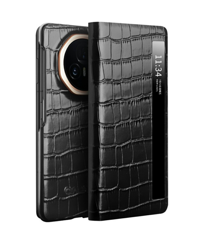Housse Honor Magic V3 Smart View Cuir Effet Peau de crocodile