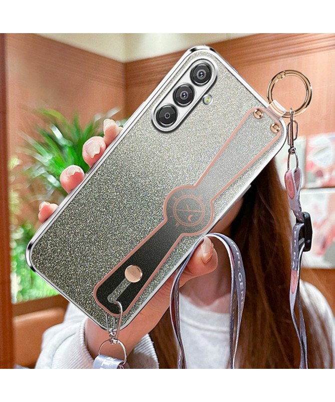 Glimmer | Coque Samsung Galaxy A55 5G Paillettes Lanière