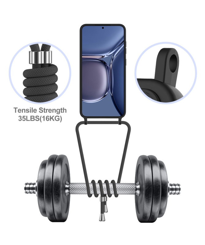 Siliclassic - Coque Samsung Galaxy A55 5G à Cordon et Porte-carte