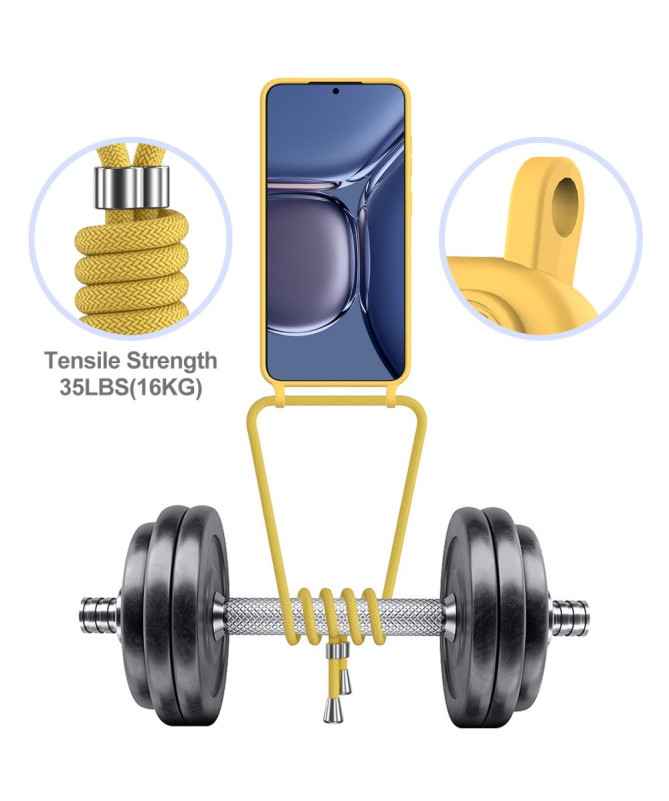 Siliclassic - Coque Samsung Galaxy A55 5G à Cordon et Porte-carte