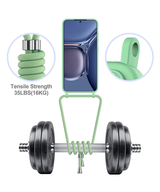 Siliclassic - Coque Samsung Galaxy A55 5G à Cordon et Porte-carte