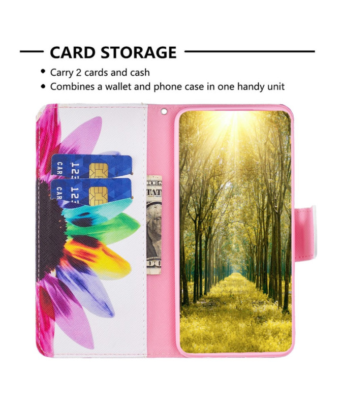 Housse Samsung Galaxy A55 5G Pétales colorés